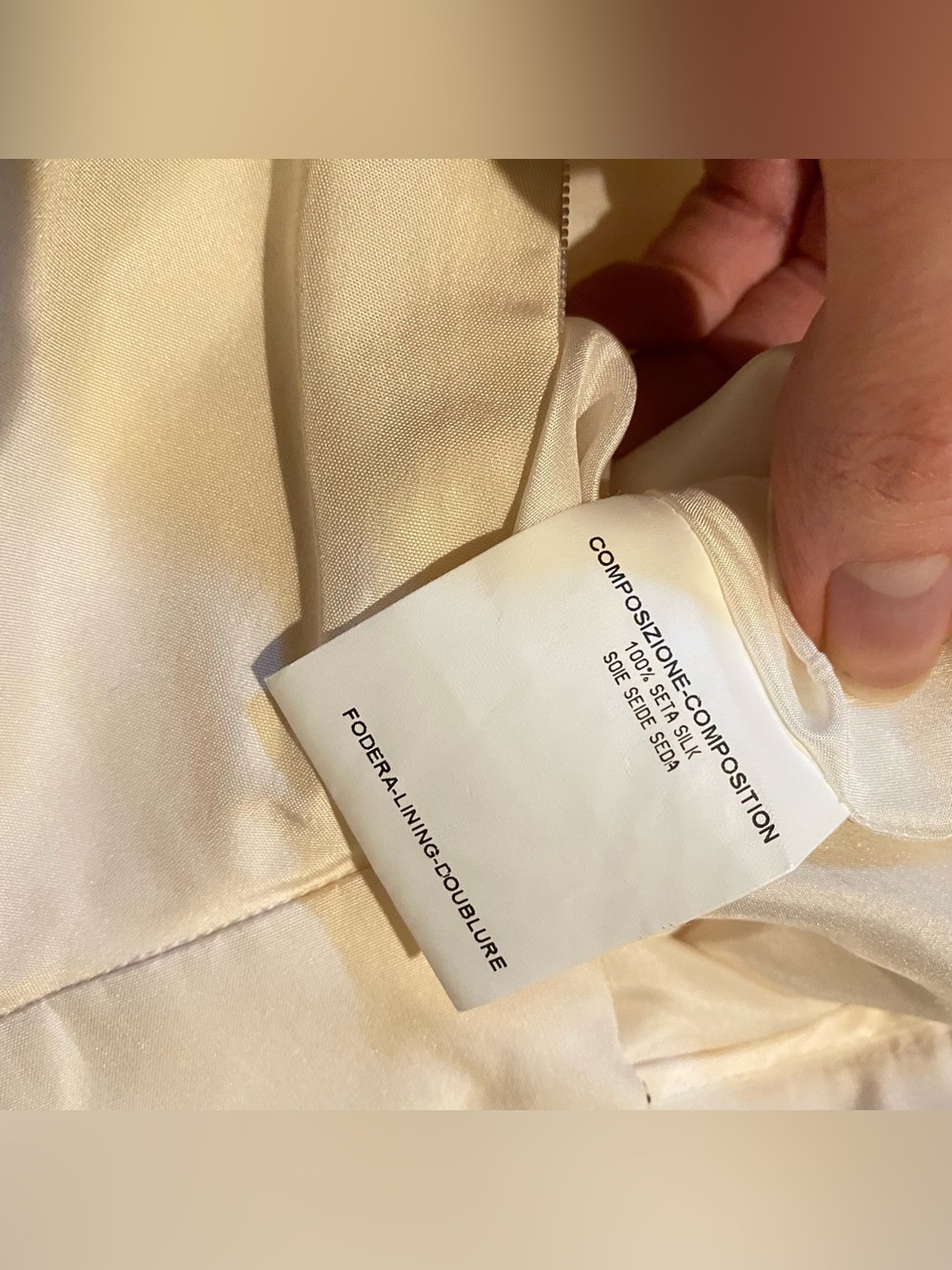 Vintage Yves Saint Laurent YSL 100% Silk Long Skirt Midi Cream White Chiffon XS - Picture 16 of 16